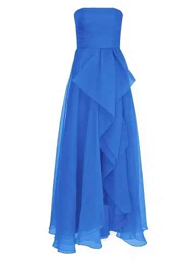 THEIA Women's Teresa Draped Tulle Gown - Cornflower Blue - Size 16 | Thumbnail 1 THEIA Women's Teresa Draped Tulle Gown - Cornflower Blue - Size 16 | Thumbnail 1
