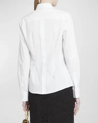 Dolce & Gabbana Poplin Classic-Fit Collared Shirt | Thumbnail 3 Dolce & Gabbana Poplin Classic-Fit Collared Shirt | Thumbnail 3