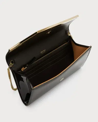 Jimmy Choo Emmie Flap Patent Leather Clutch Bag | Thumbnail 3 Jimmy Choo Emmie Flap Patent Leather Clutch Bag | Thumbnail 3