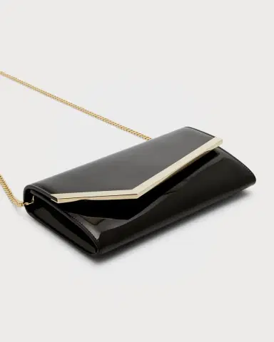 Jimmy Choo Emmie Flap Patent Leather Clutch Bag | Thumbnail 7 Jimmy Choo Emmie Flap Patent Leather Clutch Bag | Thumbnail 7