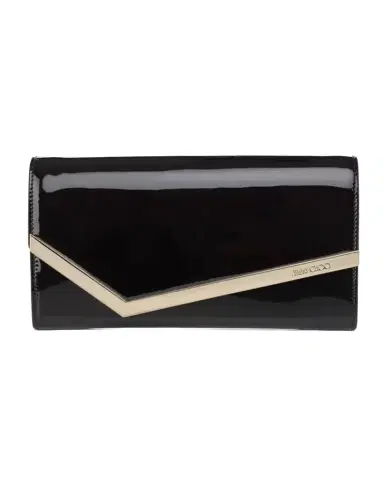 Jimmy Choo Emmie Flap Patent Leather Clutch Bag | Thumbnail 1 Jimmy Choo Emmie Flap Patent Leather Clutch Bag | Thumbnail 1