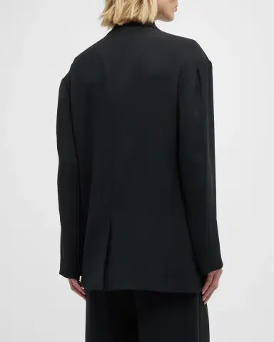 Vince Double-Breasted Crepe Boyfriend Blazer | Thumbnail 6 Vince Double-Breasted Crepe Boyfriend Blazer | Thumbnail 6