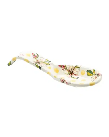 MacKenzie-Childs Wildflowers Yellow Enamel Spoon Rest | Thumbnail 1 MacKenzie-Childs Wildflowers Yellow Enamel Spoon Rest | Thumbnail 1