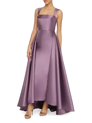Theia Women's Zendaya Satin High-Low Gown - Chrome Lavender | Thumbnail 3 Theia Women's Zendaya Satin High-Low Gown - Chrome Lavender | Thumbnail 3