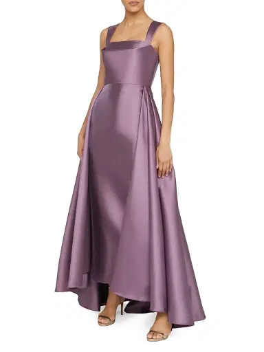 Theia Women's Zendaya Satin High-Low Gown - Chrome Lavender | Thumbnail 6 Theia Women's Zendaya Satin High-Low Gown - Chrome Lavender | Thumbnail 6