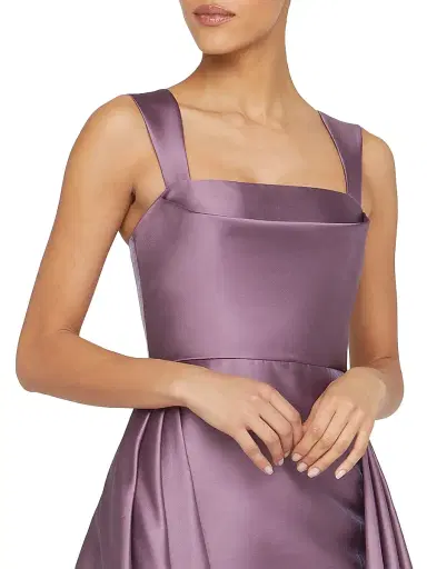 Theia Women's Zendaya Satin High-Low Gown - Chrome Lavender | Thumbnail 7 Theia Women's Zendaya Satin High-Low Gown - Chrome Lavender | Thumbnail 7