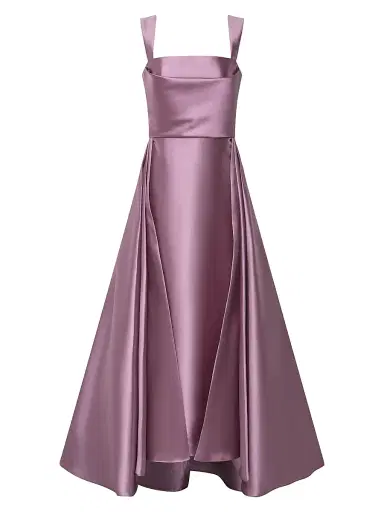 Theia Women's Zendaya Satin High-Low Gown - Chrome Lavender | Thumbnail 1 Theia Women's Zendaya Satin High-Low Gown - Chrome Lavender | Thumbnail 1