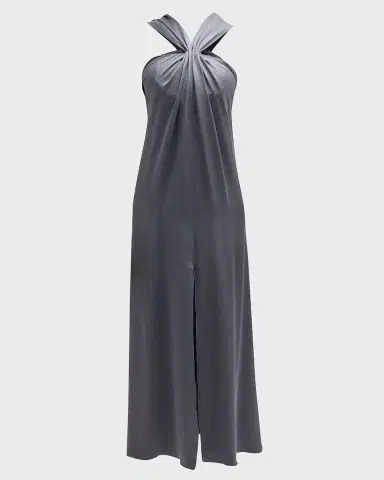 Giorgio Armani Gathered Halter Silk Gown | Thumbnail 2 Giorgio Armani Gathered Halter Silk Gown | Thumbnail 2