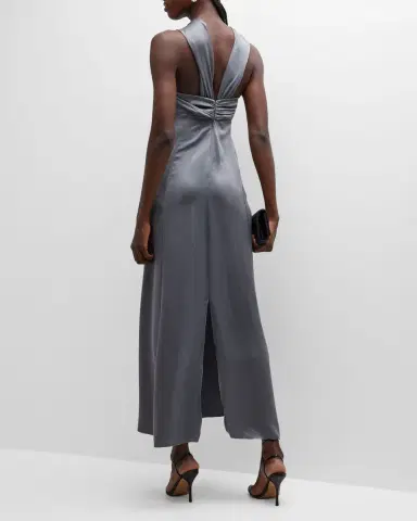 Giorgio Armani Gathered Halter Silk Gown | Thumbnail 4 Giorgio Armani Gathered Halter Silk Gown | Thumbnail 4