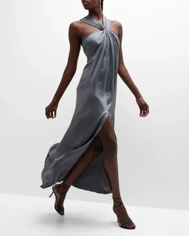 Giorgio Armani Gathered Halter Silk Gown | Thumbnail 7 Giorgio Armani Gathered Halter Silk Gown | Thumbnail 7