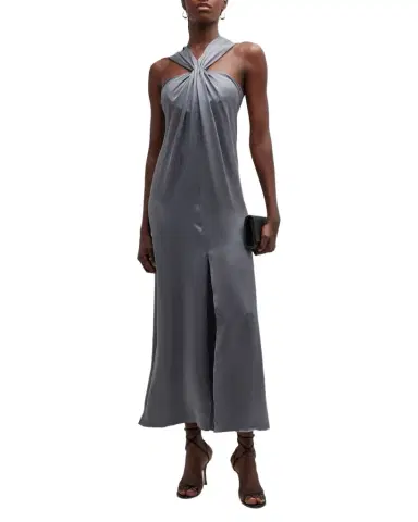 Giorgio Armani Gathered Halter Silk Gown | Thumbnail 1 Giorgio Armani Gathered Halter Silk Gown | Thumbnail 1