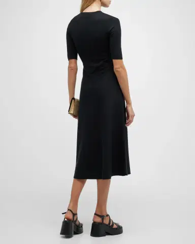 Gabriela Hearst Seymore Cashmere Blend Midi Dress | Thumbnail 3 Gabriela Hearst Seymore Cashmere Blend Midi Dress | Thumbnail 3