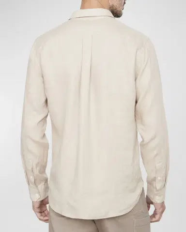Vince Men's Linen Sport Shirt | Thumbnail 3 Vince Men's Linen Sport Shirt | Thumbnail 3