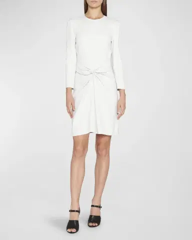 Giorgio Armani Ruched Long-Sleeve A-Line Dress | Thumbnail 2 Giorgio Armani Ruched Long-Sleeve A-Line Dress | Thumbnail 2