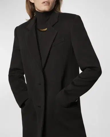 Another Tomorrow Cashmere Blend Tailored Peacoat | Thumbnail 2 Another Tomorrow Cashmere Blend Tailored Peacoat | Thumbnail 2