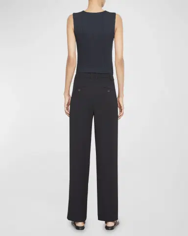 Vince Drop-Waist Pleated Crepe Trousers | Thumbnail 6 Vince Drop-Waist Pleated Crepe Trousers | Thumbnail 6