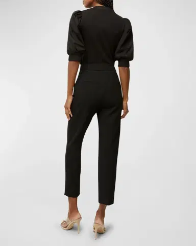 Veronica Beard Coralee Puff Sleeve Button-Front Top | Thumbnail 3 Veronica Beard Coralee Puff Sleeve Button-Front Top | Thumbnail 3