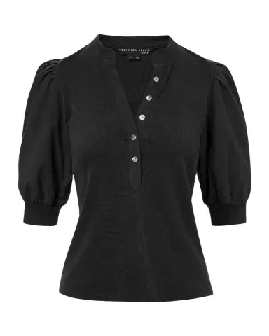 Veronica Beard Coralee Puff Sleeve Button-Front Top | Thumbnail 1 Veronica Beard Coralee Puff Sleeve Button-Front Top | Thumbnail 1