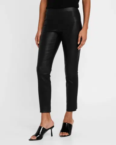 Vince Cropped Leather Leggings | Thumbnail 4 Vince Cropped Leather Leggings | Thumbnail 4
