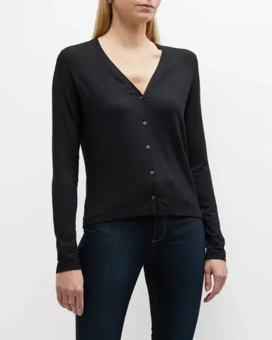 Majestic Filatures Soft Touch Button-Front Cardigan | Thumbnail 2 Majestic Filatures Soft Touch Button-Front Cardigan | Thumbnail 2