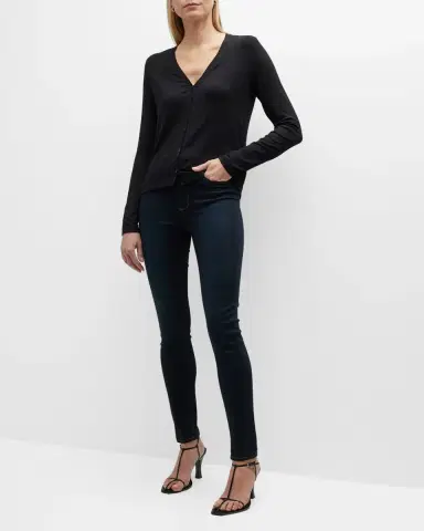 Majestic Filatures Soft Touch Button-Front Cardigan | Thumbnail 3 Majestic Filatures Soft Touch Button-Front Cardigan | Thumbnail 3