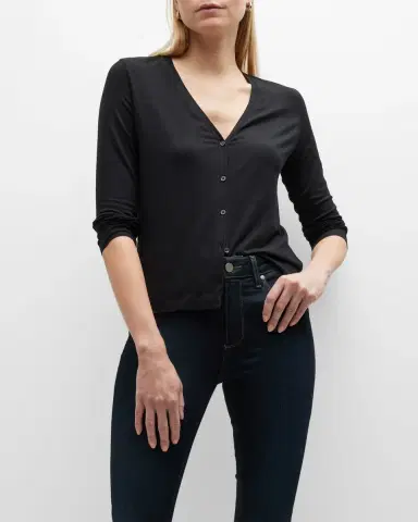 Majestic Filatures Soft Touch Button-Front Cardigan | Thumbnail 7 Majestic Filatures Soft Touch Button-Front Cardigan | Thumbnail 7