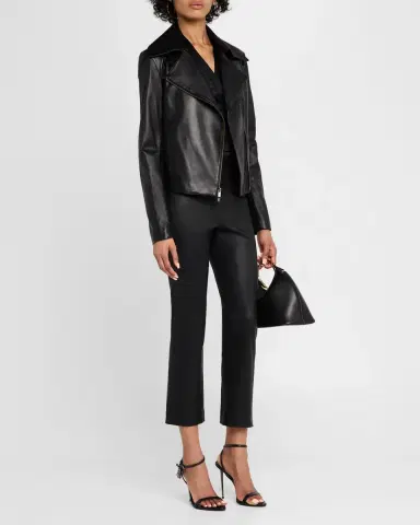 Vince Leather Zip-Front Jacket | Thumbnail 2 Vince Leather Zip-Front Jacket | Thumbnail 2