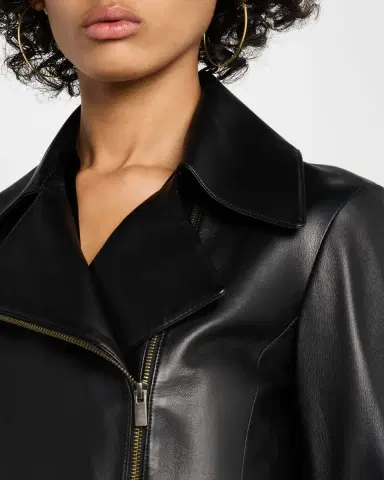 Vince Leather Zip-Front Jacket | Thumbnail 6 Vince Leather Zip-Front Jacket | Thumbnail 6