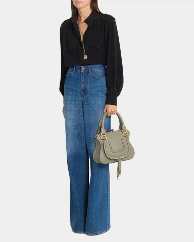 Chloé Marcie Small Satchel Bag in Grained Calfskin | Thumbnail 5 Chloé Marcie Small Satchel Bag in Grained Calfskin | Thumbnail 5