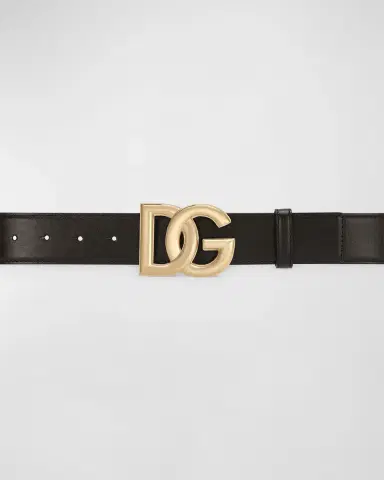 Dolce & Gabbana DG Logo Buckle Leather Belt | Thumbnail 3 Dolce & Gabbana DG Logo Buckle Leather Belt | Thumbnail 3