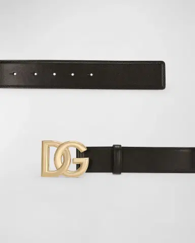 Dolce & Gabbana DG Logo Buckle Leather Belt | Thumbnail 4 Dolce & Gabbana DG Logo Buckle Leather Belt | Thumbnail 4