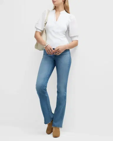 Veronica Beard Coralee Puff Sleeve Button-Front Top | Thumbnail 2 Veronica Beard Coralee Puff Sleeve Button-Front Top | Thumbnail 2