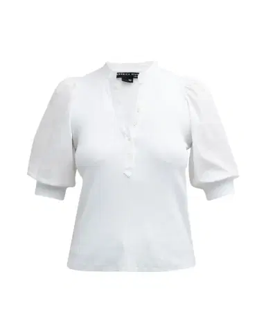 Veronica Beard Coralee Puff Sleeve Button-Front Top | Thumbnail 1 Veronica Beard Coralee Puff Sleeve Button-Front Top | Thumbnail 1