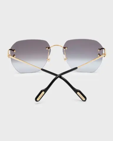 Cartier Rimless Square Metal Sunglasses | Thumbnail 4 Cartier Rimless Square Metal Sunglasses | Thumbnail 4
