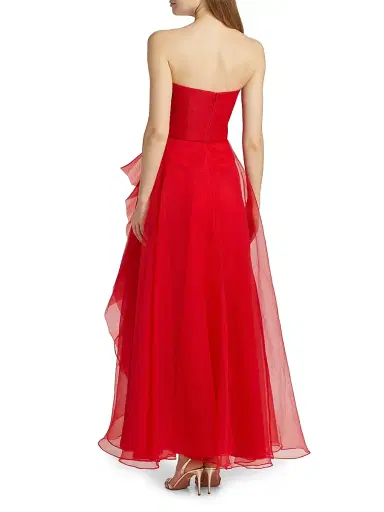 Theia Women's Teresa Draped Tulle Gown - Poppy | Thumbnail 5 Theia Women's Teresa Draped Tulle Gown - Poppy | Thumbnail 5