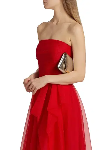 Theia Women's Teresa Draped Tulle Gown - Poppy | Thumbnail 6 Theia Women's Teresa Draped Tulle Gown - Poppy | Thumbnail 6