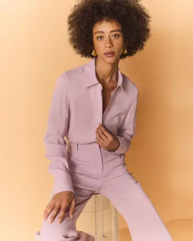Lafayette 148 New York Scottie Silk Button-Down Blouse | Thumbnail 4 Lafayette 148 New York Scottie Silk Button-Down Blouse | Thumbnail 4