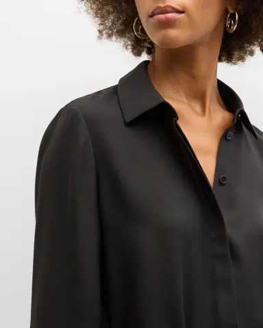 Lafayette 148 New York Scottie Silk Button-Down Blouse | Thumbnail 5 Lafayette 148 New York Scottie Silk Button-Down Blouse | Thumbnail 5