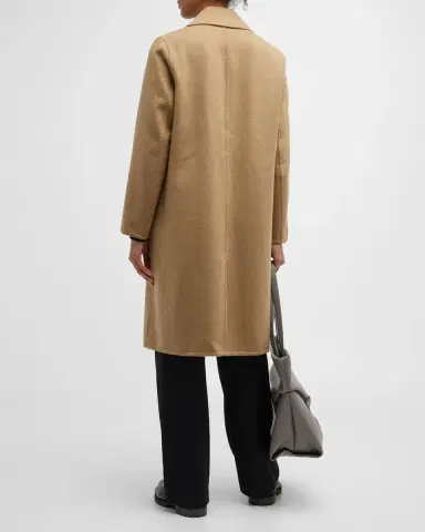 Vince Classic Straight Wool-Blend Coat | Thumbnail 3 Vince Classic Straight Wool-Blend Coat | Thumbnail 3
