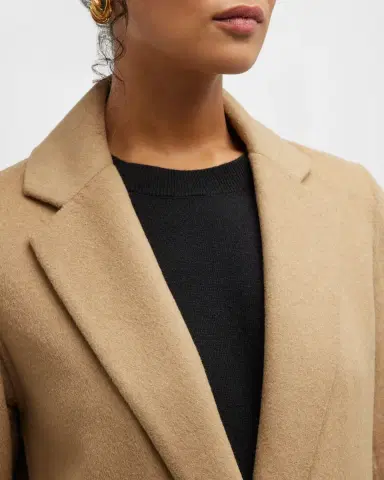 Vince Classic Straight Wool-Blend Coat | Thumbnail 5 Vince Classic Straight Wool-Blend Coat | Thumbnail 5