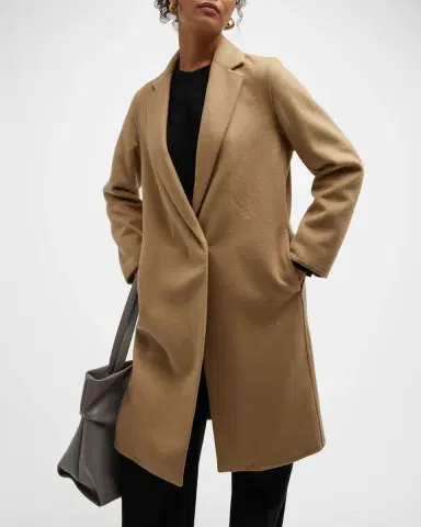 Vince Classic Straight Wool-Blend Coat | Thumbnail 7 Vince Classic Straight Wool-Blend Coat | Thumbnail 7