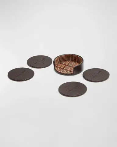 WOLF X WM Brown 4-Piece Coaster Set | Thumbnail 2 WOLF X WM Brown 4-Piece Coaster Set | Thumbnail 2