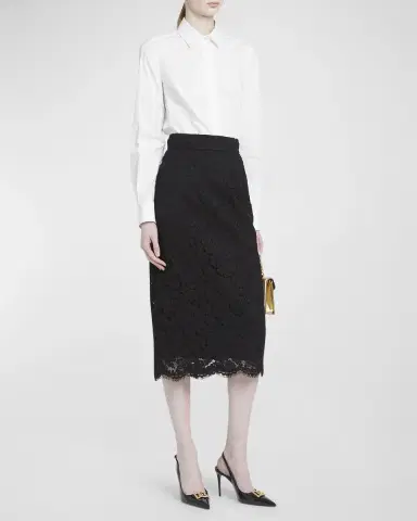 Dolce & Gabbana Lace Scalloped-Hem Midi Skirt | Thumbnail 2 Dolce & Gabbana Lace Scalloped-Hem Midi Skirt | Thumbnail 2