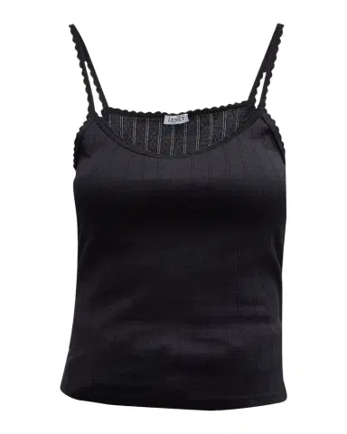 LESET Cotton Pointelle Scalloped Tank Top | Thumbnail 1 LESET Cotton Pointelle Scalloped Tank Top | Thumbnail 1