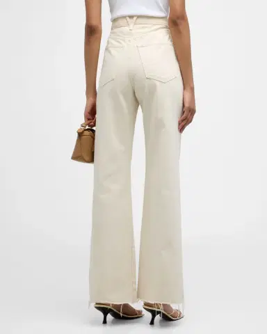 Veronica Beard Taylor Wide-Leg Frayed Jeans | Thumbnail 6 Veronica Beard Taylor Wide-Leg Frayed Jeans | Thumbnail 6