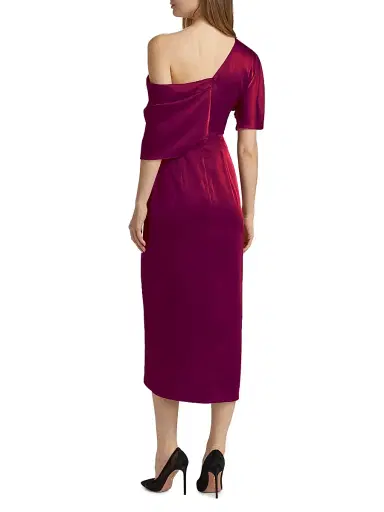 Theia Women's Rayna One-Shoulder Gown - Oxblood | Thumbnail 5 Theia Women's Rayna One-Shoulder Gown - Oxblood | Thumbnail 5