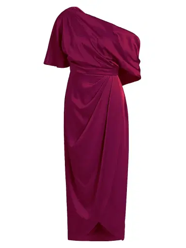Theia Women's Rayna One-Shoulder Gown - Oxblood | Thumbnail 1 Theia Women's Rayna One-Shoulder Gown - Oxblood | Thumbnail 1