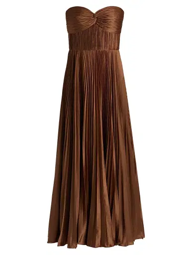 Amur Women's Pleated Strapless Belle Dress | Thumbnail 1 Amur Women's Pleated Strapless Belle Dress | Thumbnail 1
