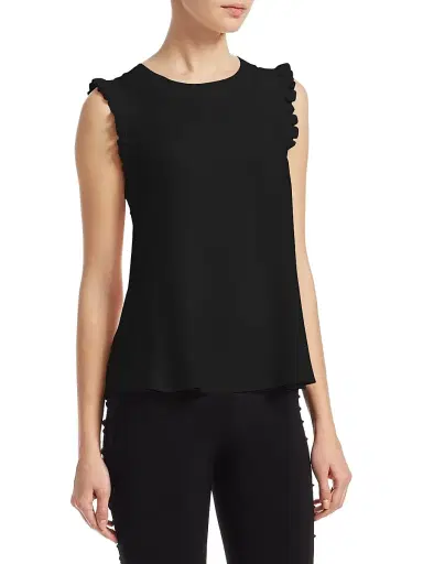 Cinq à Sept Women's Tous Les Jours Lenore Silk Tank - Black | Thumbnail 4 Cinq à Sept Women's Tous Les Jours Lenore Silk Tank - Black | Thumbnail 4