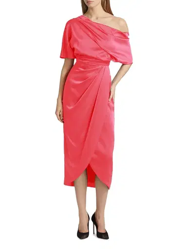 Theia Women's Rayna One-Shoulder Gown - Sangria | Thumbnail 3 Theia Women's Rayna One-Shoulder Gown - Sangria | Thumbnail 3